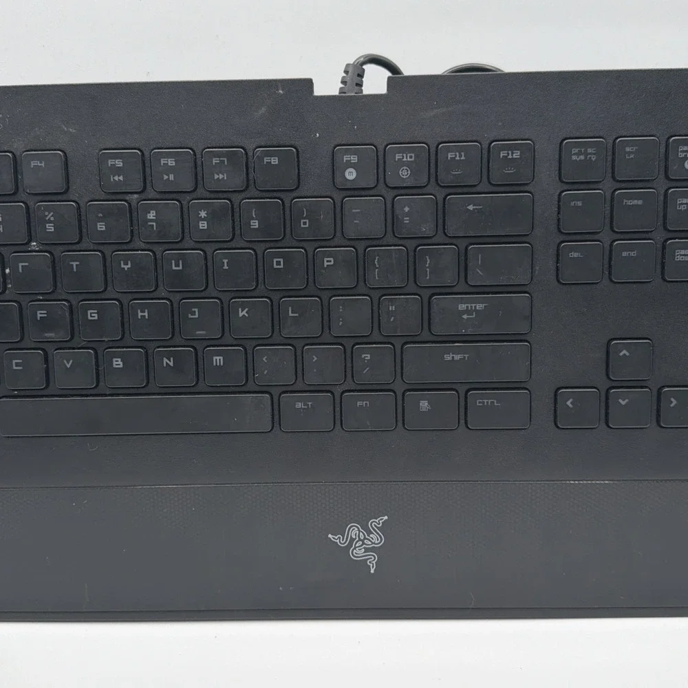 Razer DeathStalker Gaming Keyboard RZ03-0080 Green Backlit  Wired USB BLK Tested